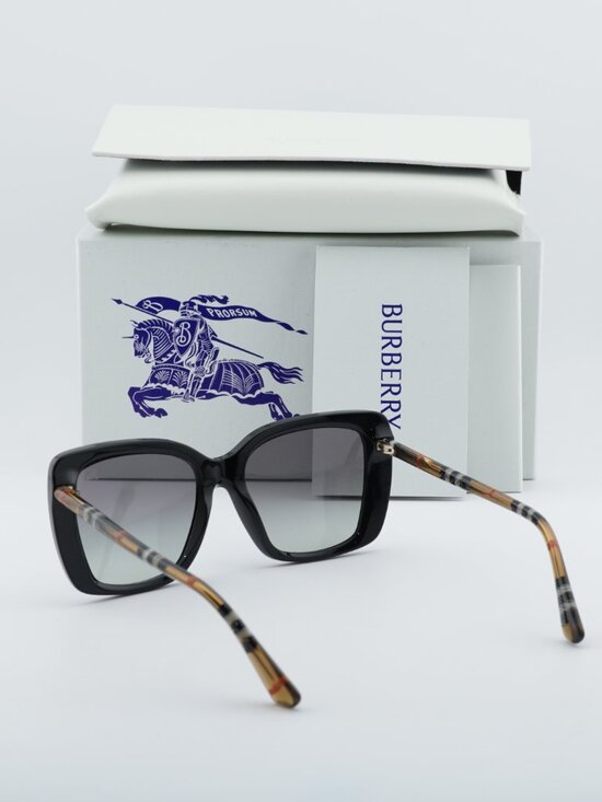 Burberry BE4456 416111 Square Sunglasses - Black/Grey Gradient